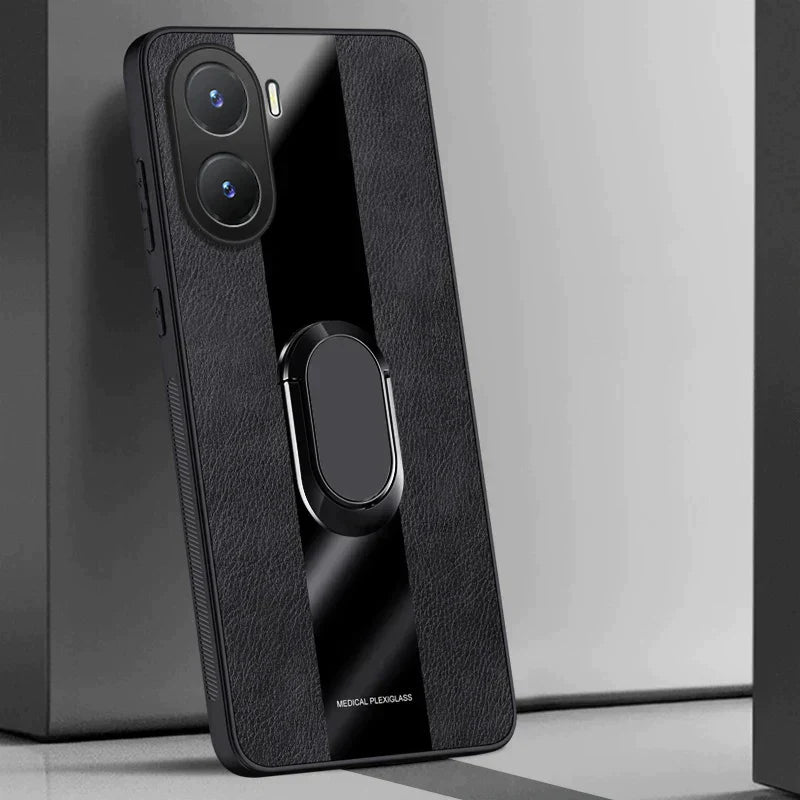 Vivo V29e 5G Premium Leather AutoFocus Ring Case – ELECTRO CASES