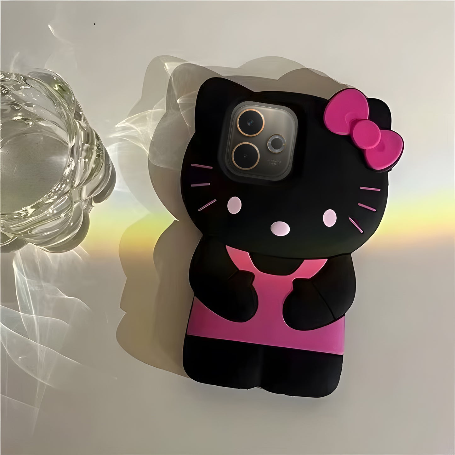 Oppo A5 Pro 5G Cute Kitty 3D Cartoon Soft Silicone Cover