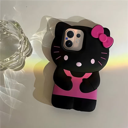 Vivo V60 5G Cute Kitty 3D Cartoon Soft Silicone Cover