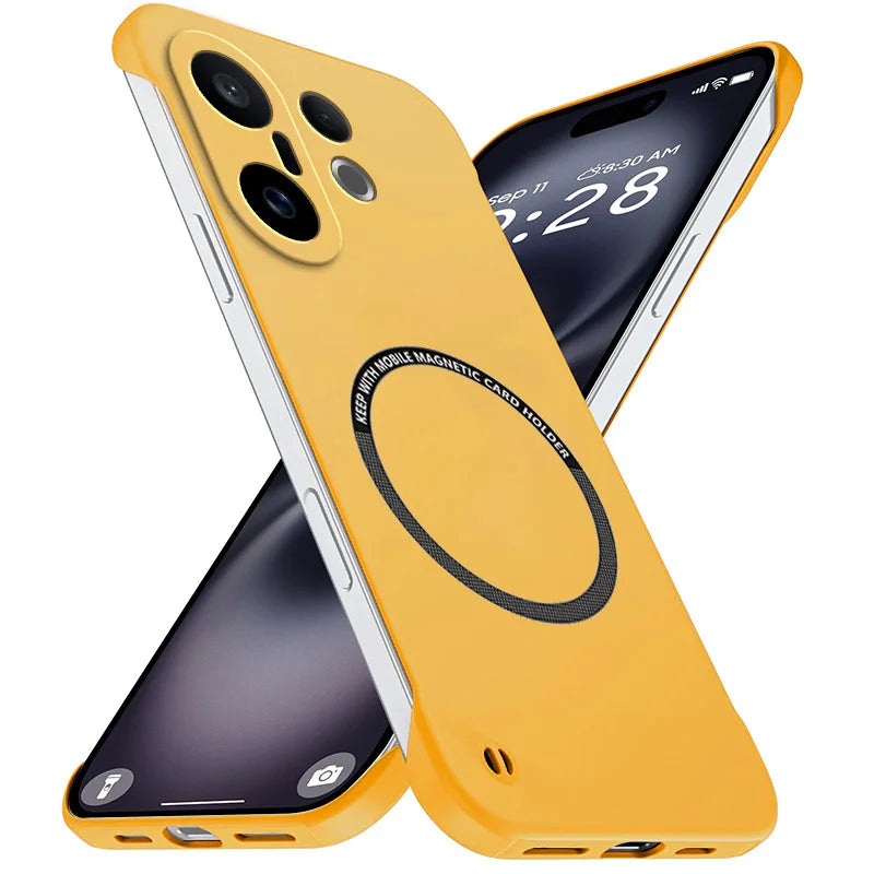 VIVO X200 FE 5G Frameless Magnetic Wireless Charging Case — Ultra-Slim Clear MagSafe Compatible Cover
