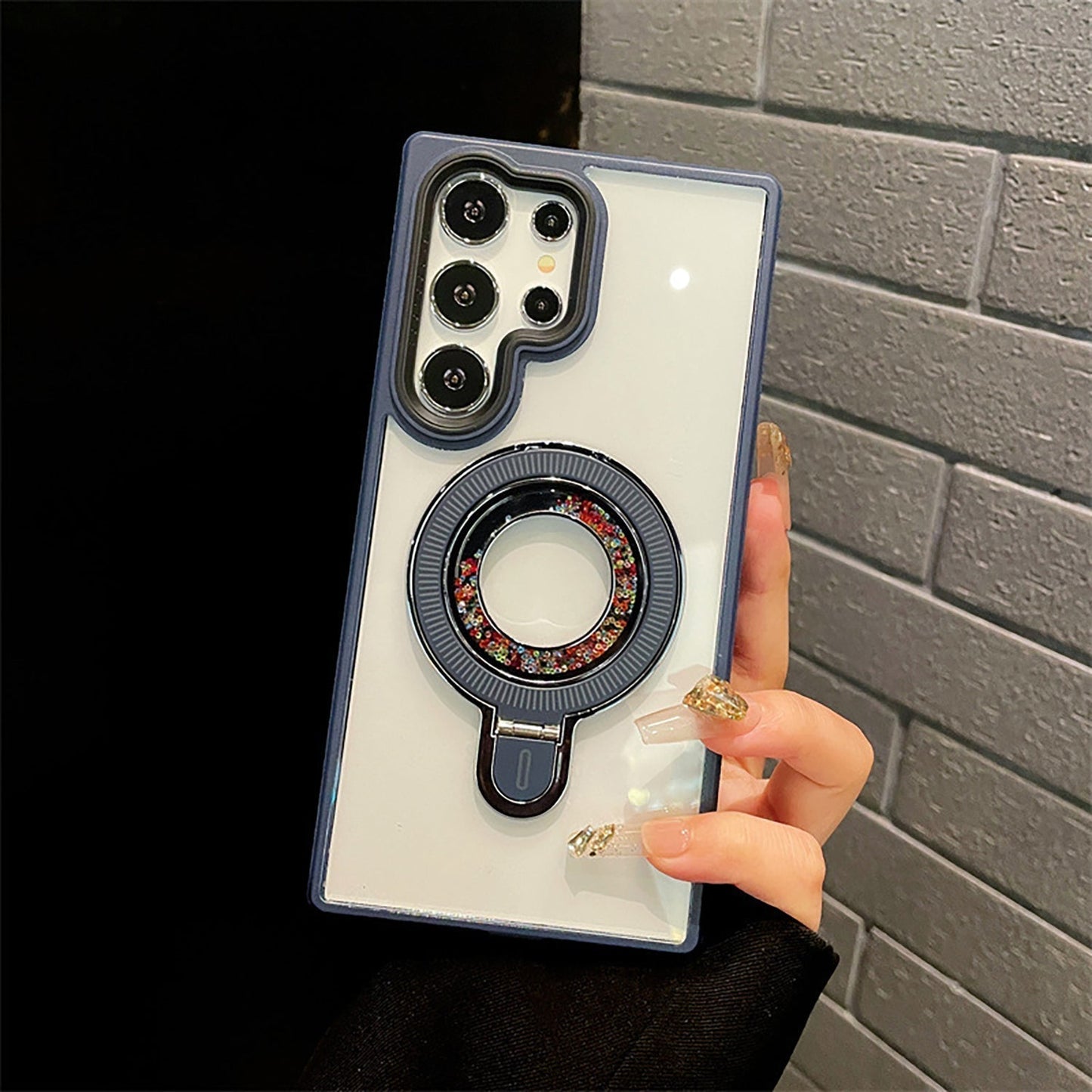 Samsung Galaxy S25 Ultra Stylish glitter ring Stand Case