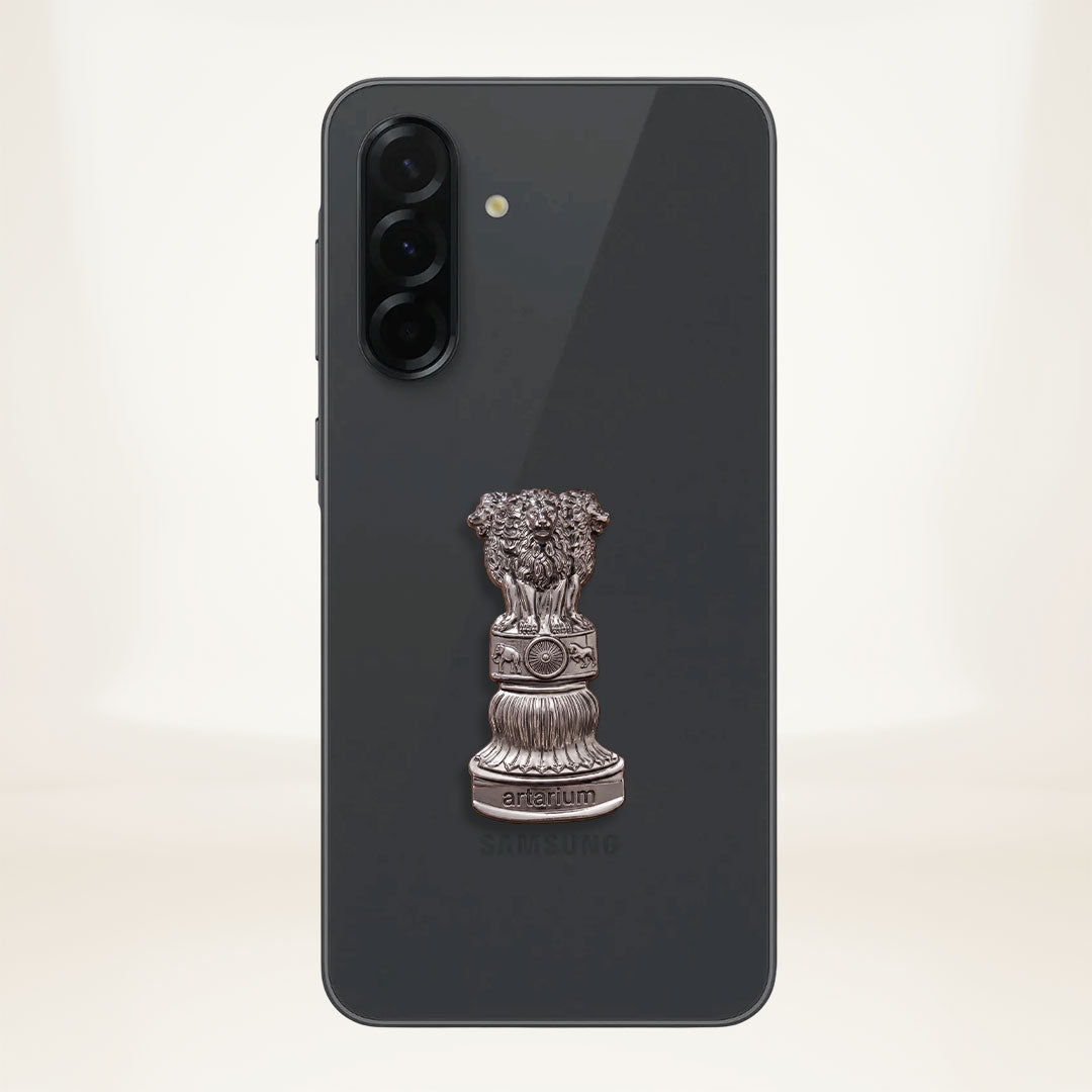 Samsung Galaxy A55 5G Compatible Satyamev Jayate 3D Metal Emblem Sticker