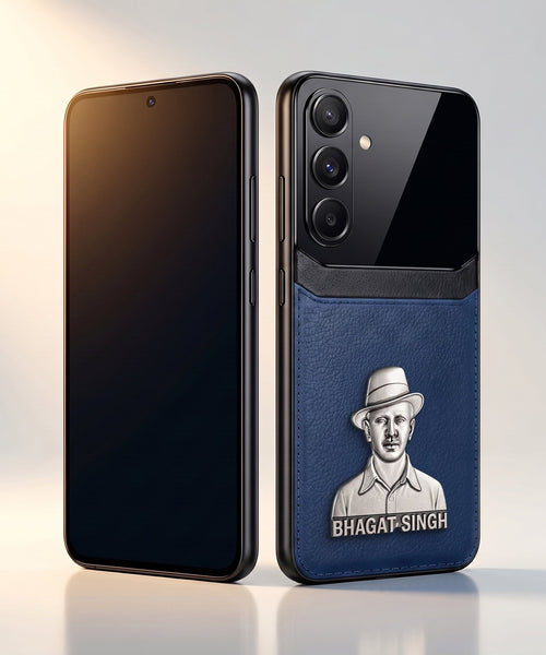 Samsung Galaxy A16 5G Shaheed Bhagat Singh 3D Metal Leather Back Case