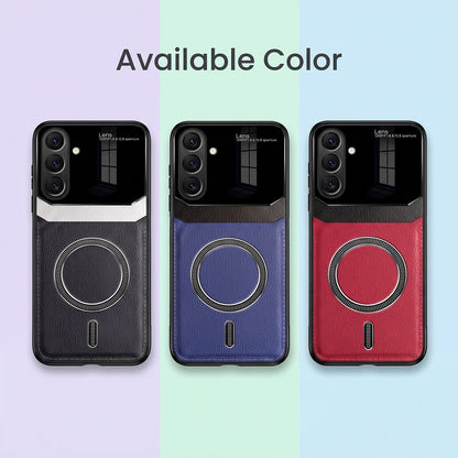 Samsung Galaxy A57 5G Premium Magsafe Magnetic Leather Lens Protective Case