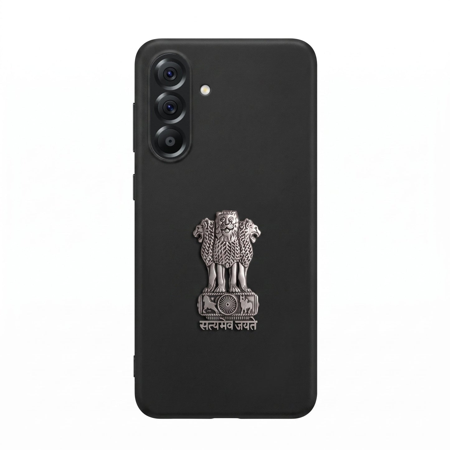 Samsung Galaxy A56 5G Compatible Satyamev Jayate 3D Metal Emblem Sticker