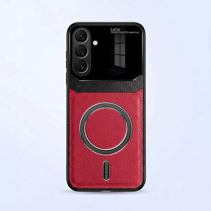 Samsung Galaxy A57 5G Premium Magsafe Magnetic Leather Lens Protective Case