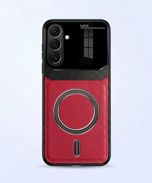 Samsung Galaxy A37 5G Premium Magsafe Magnetic Leather Lens Protective Case