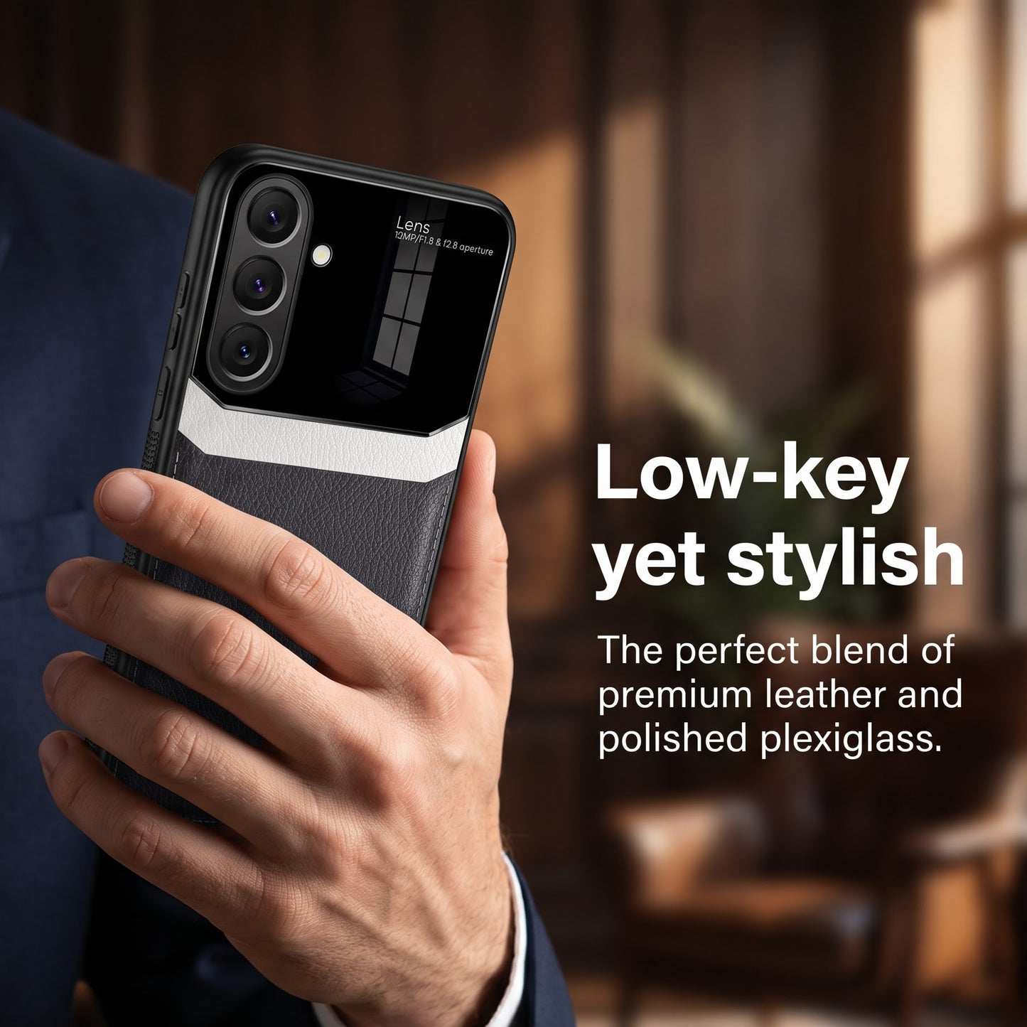 Samsung Galaxy A27 5G Premium Leather Lens Protective Case