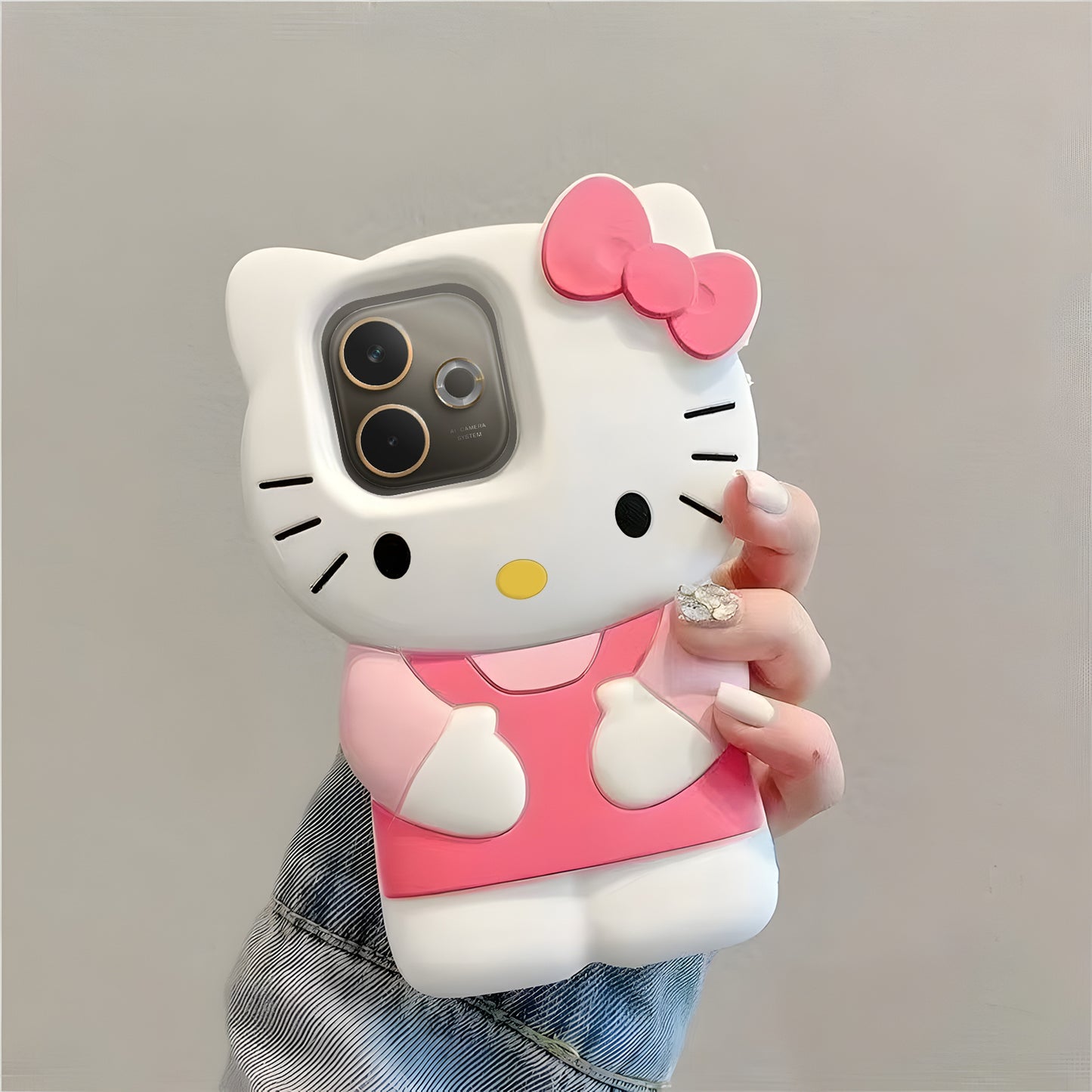 Oppo A5 Pro 5G Cute Kitty 3D Cartoon Soft Silicone Cover