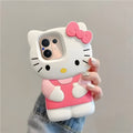 Vivo V60 5G Cute Kitty 3D Cartoon Soft Silicone Cover