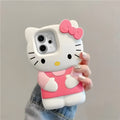 Oppo Reno 14 5G Cute Kitty 3D Cartoon Soft Silicone Cover