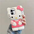 Oppo Reno 13 5G Cute Kitty 3D Cartoon Soft Silicone Cover