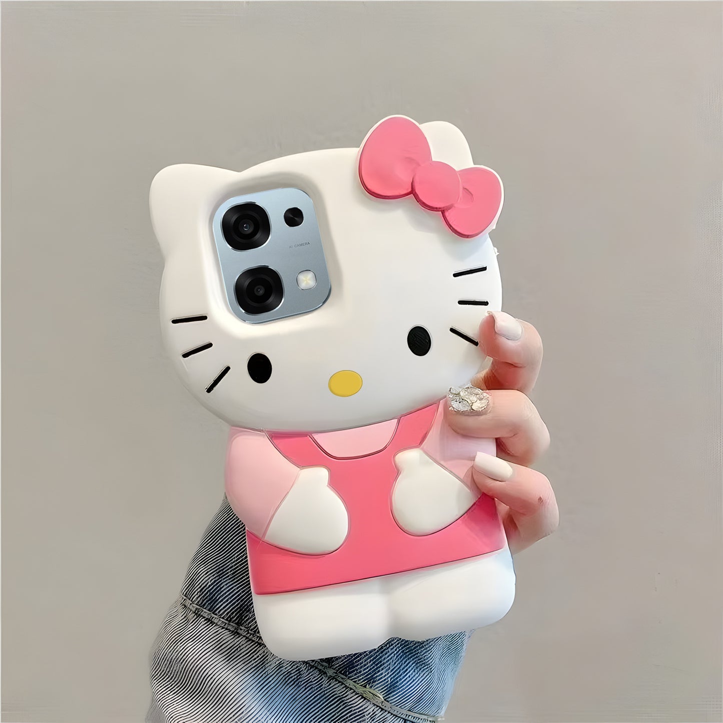 Oppo F31 5G Cute Kitty 3D Cartoon Soft Silicone Cover
