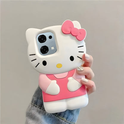 Oppo F31 5G Cute Kitty 3D Cartoon Soft Silicone Cover