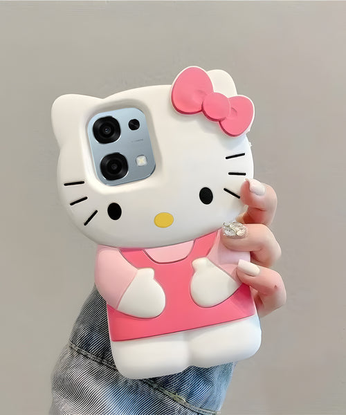 Oppo F31 5G Cute Kitty 3D Cartoon Soft Silicone Cover