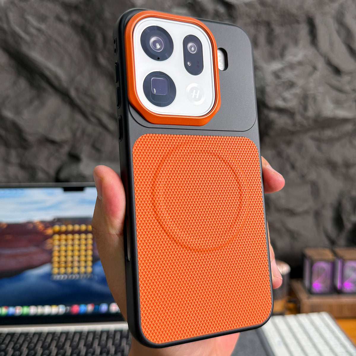 Oppo Find X9 5G Fine Mesh Pattern Matte Magnetic MagSafe Case