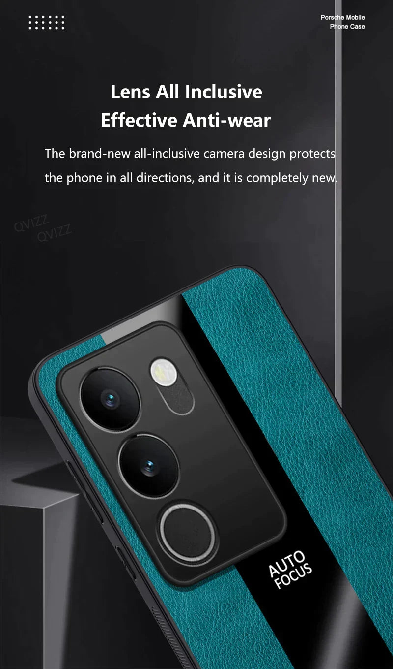 Vivo V29 5G Premium Leather AutoFocus Ring Case