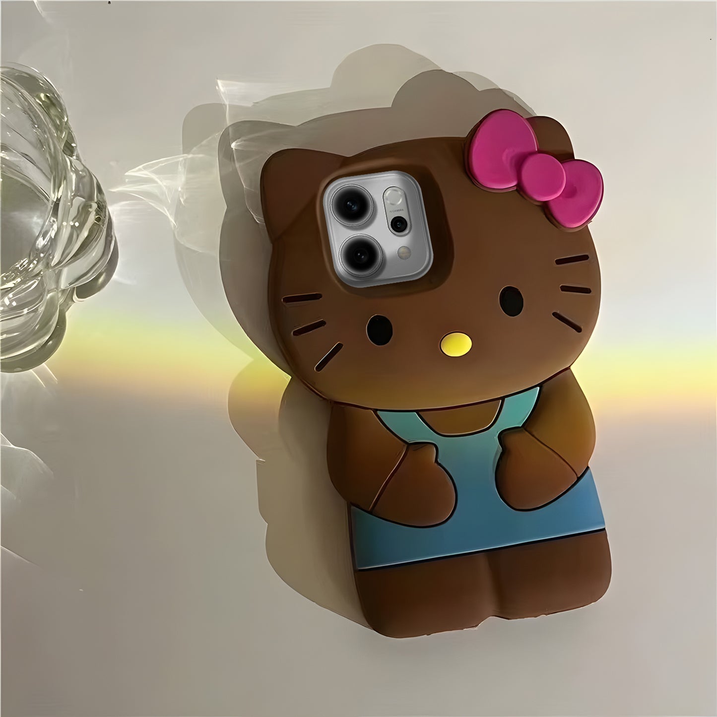 Oppo Reno 14 5G Cute Kitty 3D Cartoon Soft Silicone Cover