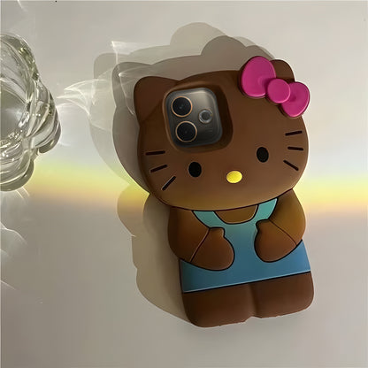 Oppo A5 Pro 5G Cute Kitty 3D Cartoon Soft Silicone Cover
