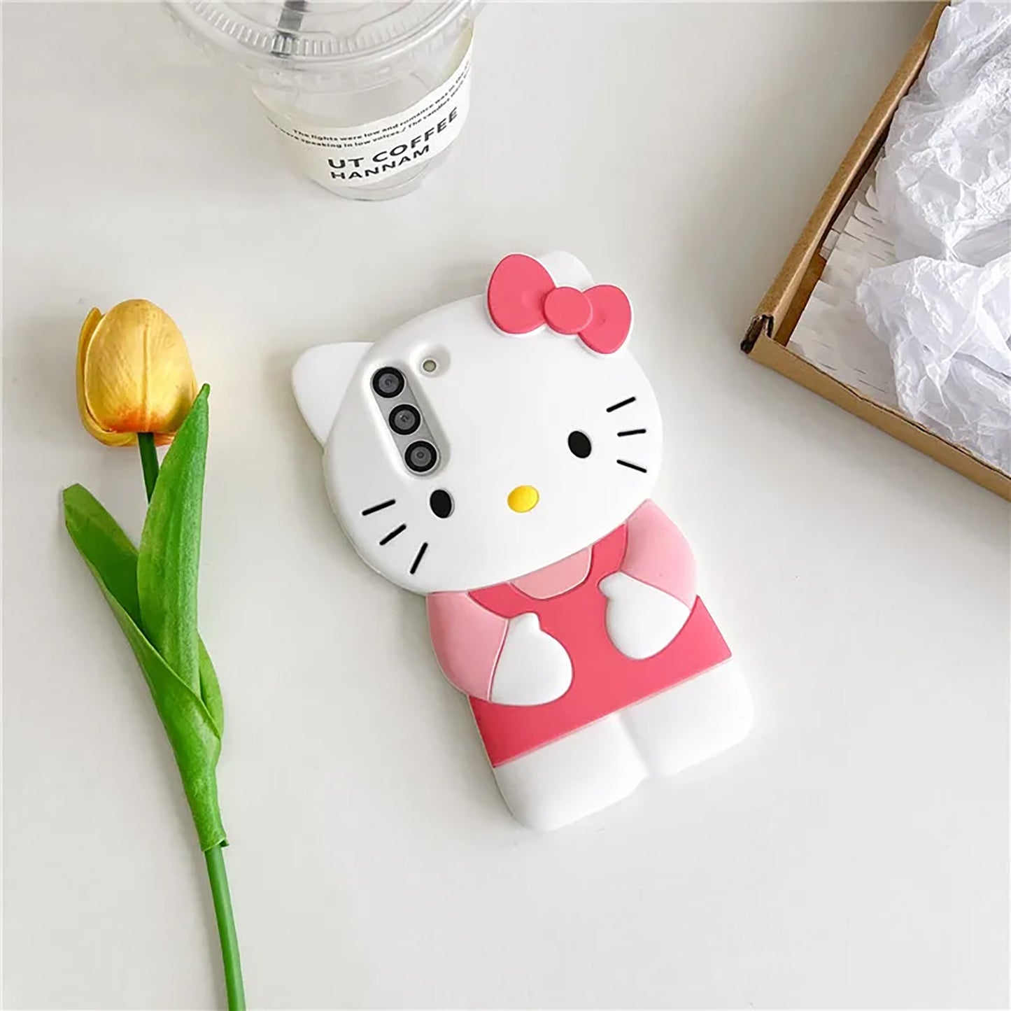Samsung Galaxy A36 5G Cute Kitty 3D Cartoon Soft Silicone Cover
