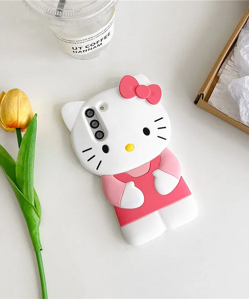 Samsung Galaxy A36 5G Cute Kitty 3D Cartoon Soft Silicone Cover
