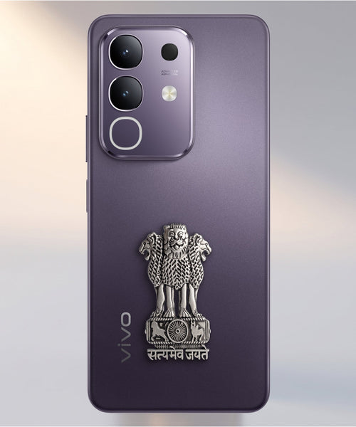 Vivo T4x 5G Compatible Satyamev Jayate 3D Metal Emblem Sticker