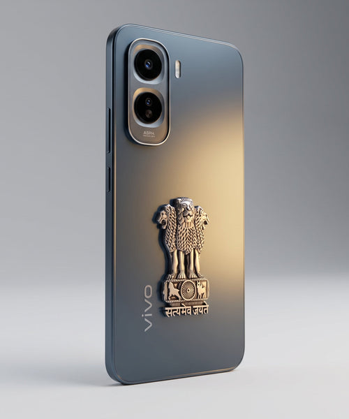 Vivo T5 Pro 5G Compatible Satyamev Jayate 3D Metal Emblem Sticker