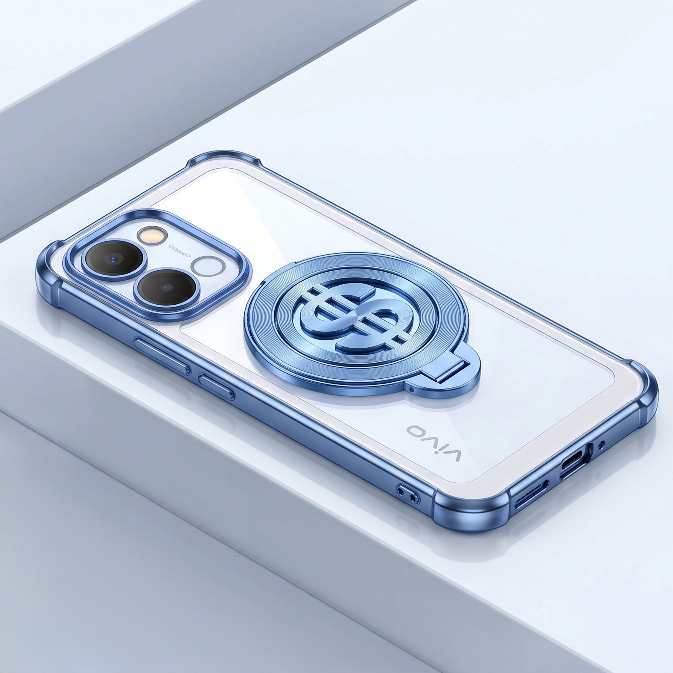 Vivo T5x 5G Four Corner Airbags 100% Original Astro Money Magnet Rotating Dollar Case