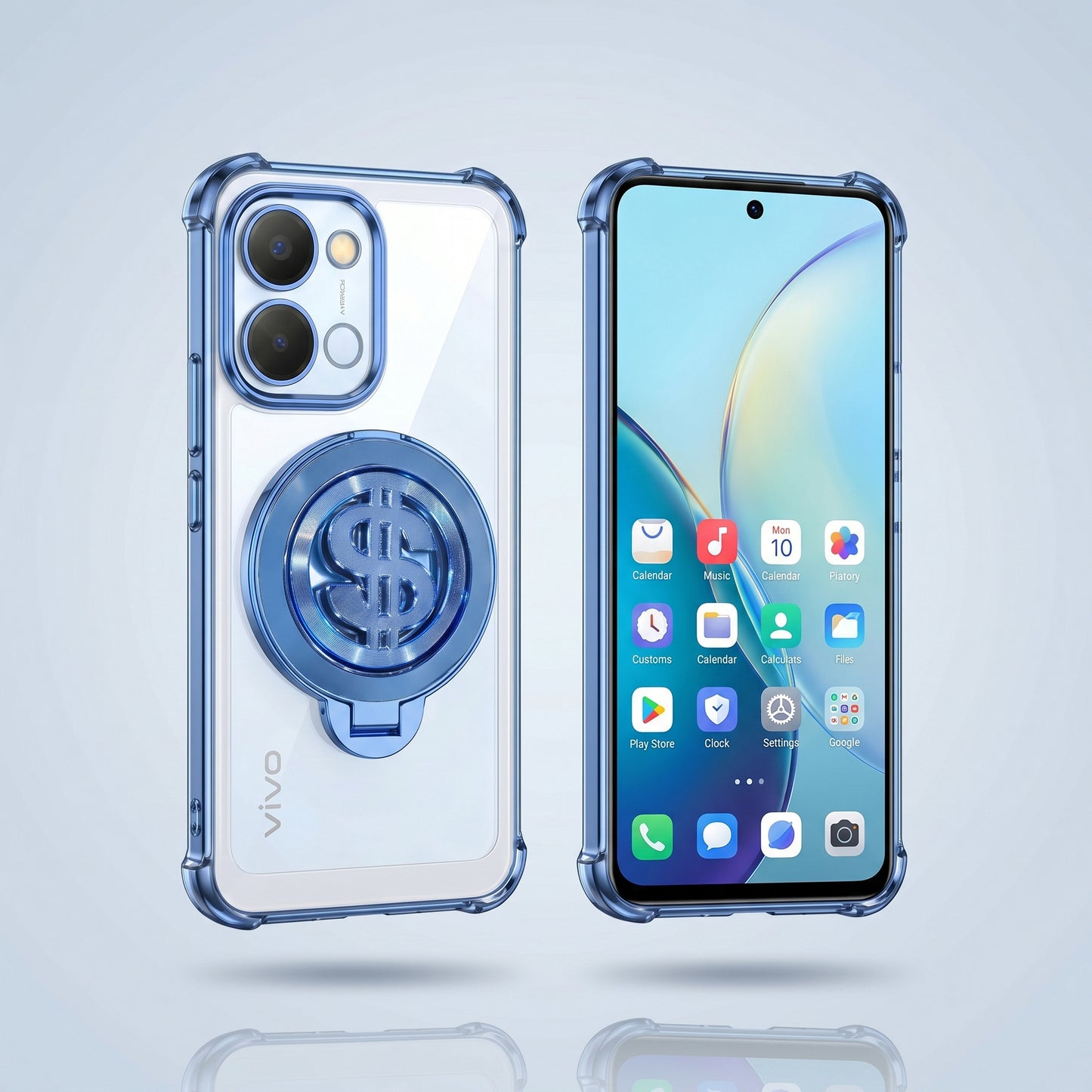 Vivo T5x 5G Four Corner Airbags 100% Original Astro Money Magnet Rotating Dollar Case
