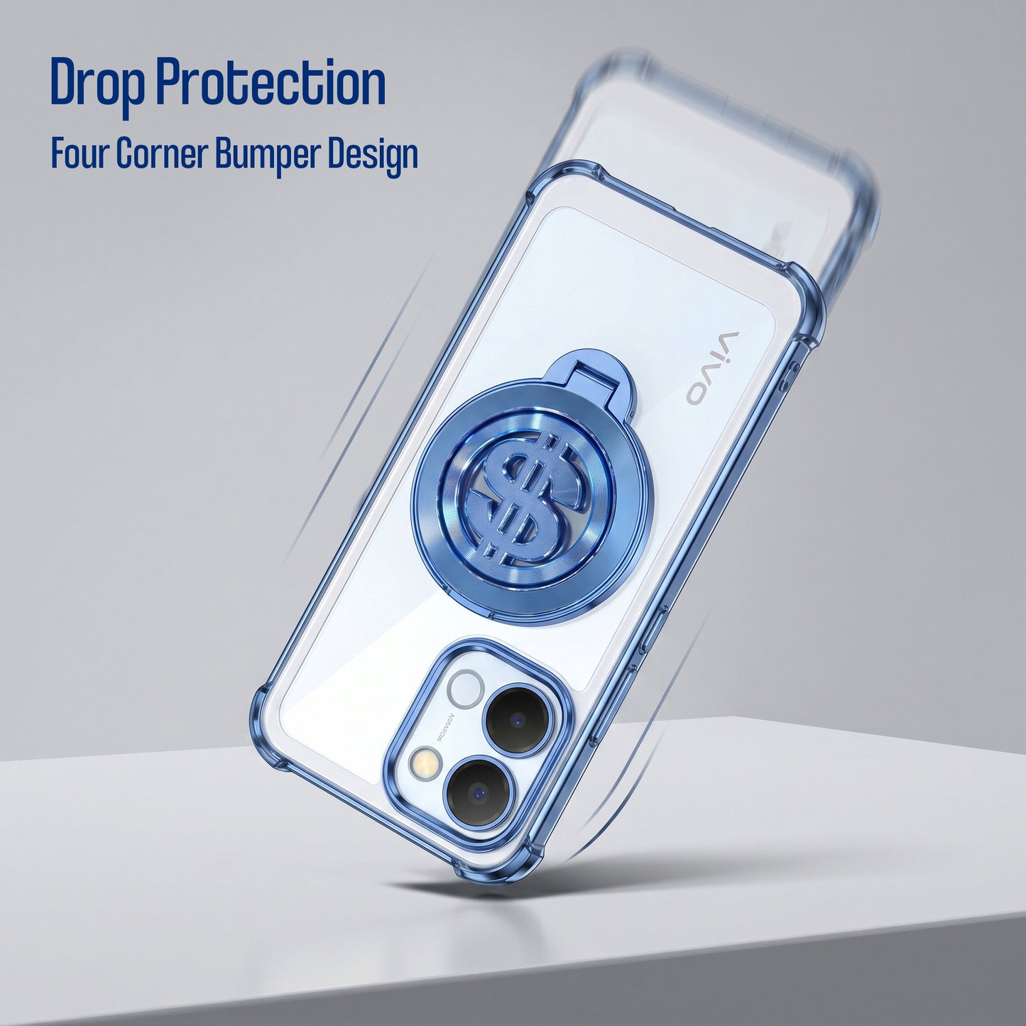 Vivo T5x 5G Four Corner Airbags 100% Original Astro Money Magnet Rotating Dollar Case