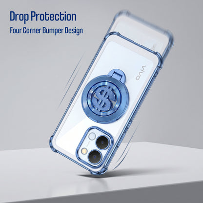 Vivo T5x 5G Four Corner Airbags 100% Original Astro Money Magnet Rotating Dollar Case