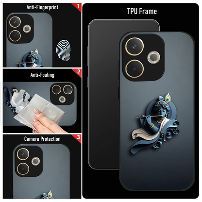 Oppo A5 Pro 5G Premium Acrylic Shockproof Glass Back Case (Krishna Ji)