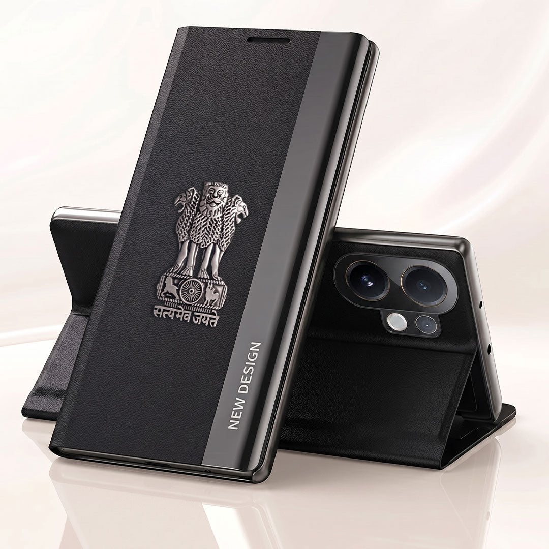 Vivo V60 5G Satyamev Jayate Flip Leather Case