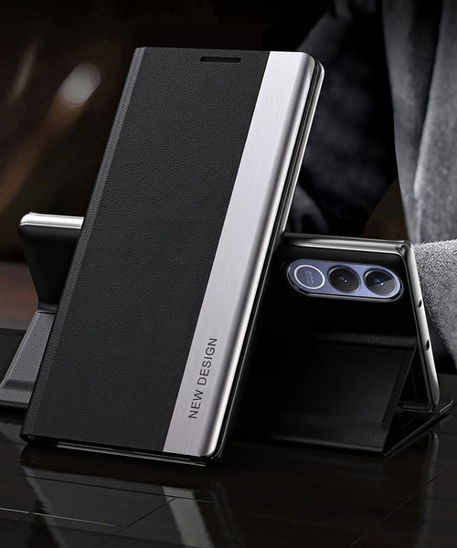 Vivo V70 FE 5G Satyamev Jayate Metal Emblems Flip Leather Case
