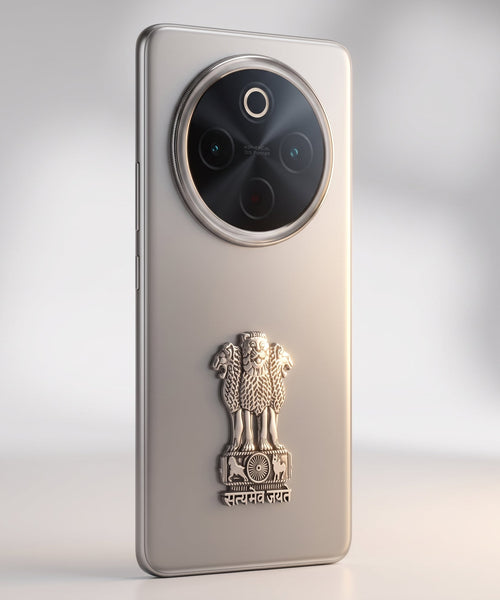 Vivo T4 5G Compatible Satyamev Jayate 3D Metal Emblem Sticker