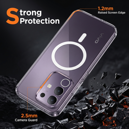 Vivo T4x 5G Clear Anti-Yellow MagSafe Protective Case