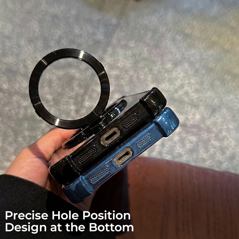 Vivo T5 Pro 5G Original Luxury Magnifier Ring Stand Shockproof Airbags Corner Case