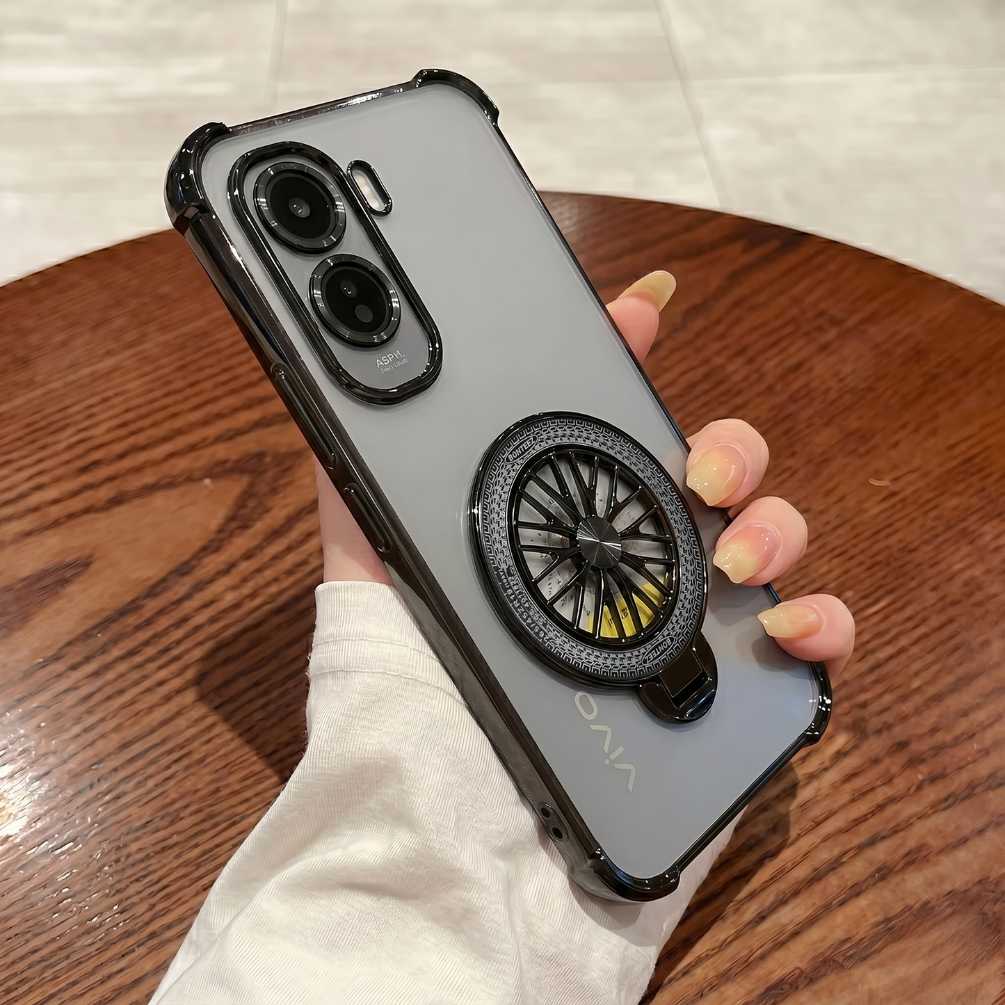 Vivo T5 Pro 5G Premium Stress Buster Wheel Rotating Shockproof Airbags Case