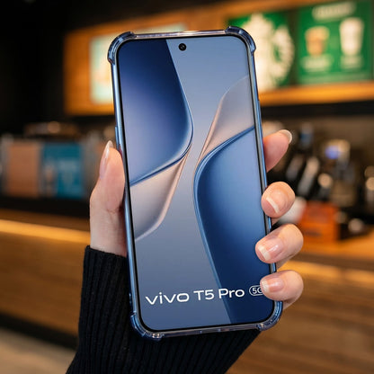 Vivo T5 Pro 5G Premium Stress Buster Wheel Rotating Shockproof Airbags Case