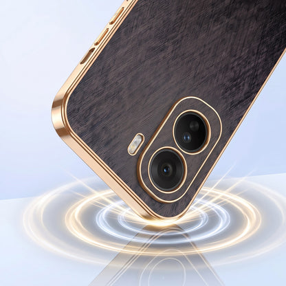 Vivo T5 Pro 5G Premium Electroplated Frame Gold Thread Pattern Soft Case
