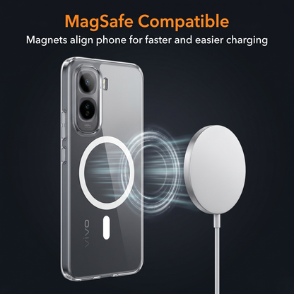 Vivo T5 Pro 5G Clear Anti-Yellow MagSafe Protective Case