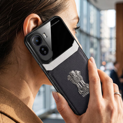 Vivo T5 Pro 5G Satyamev Jayate 3D Metal Leather Back Case