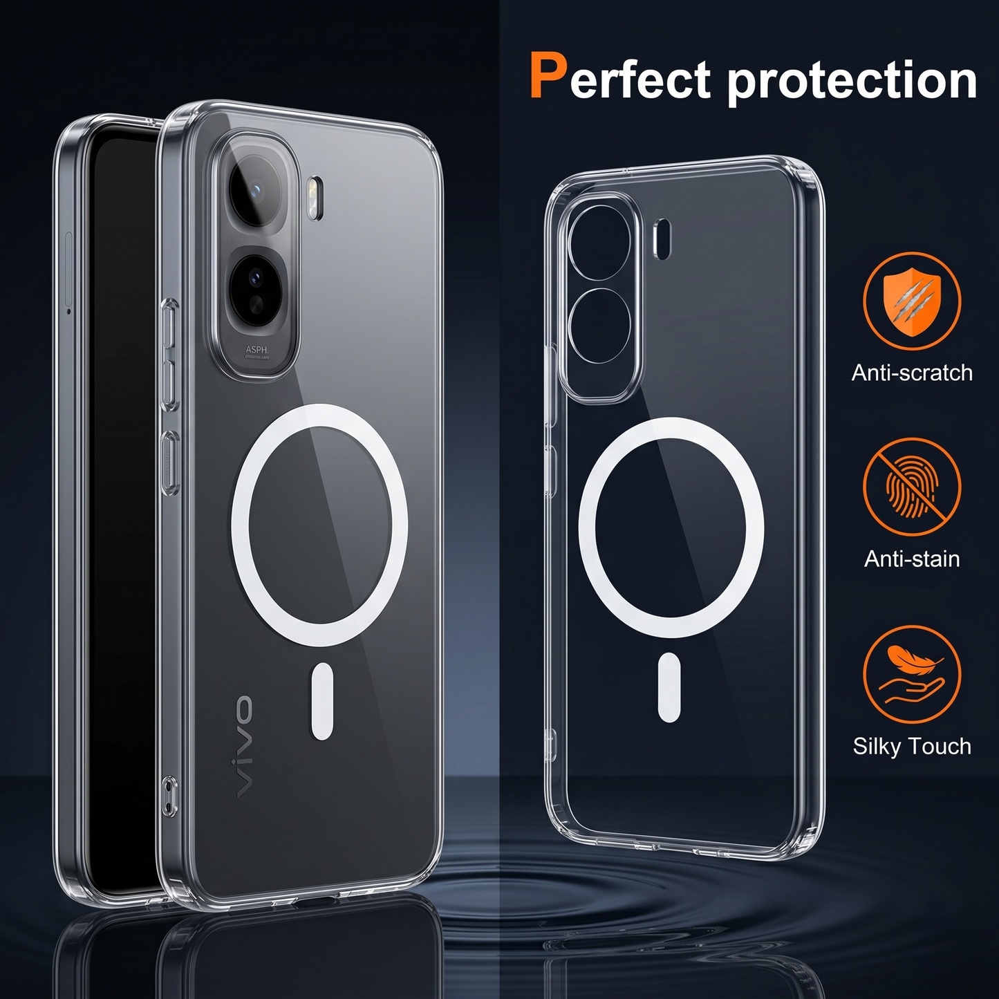 Vivo T5 Pro 5G Clear Anti-Yellow MagSafe Protective Case