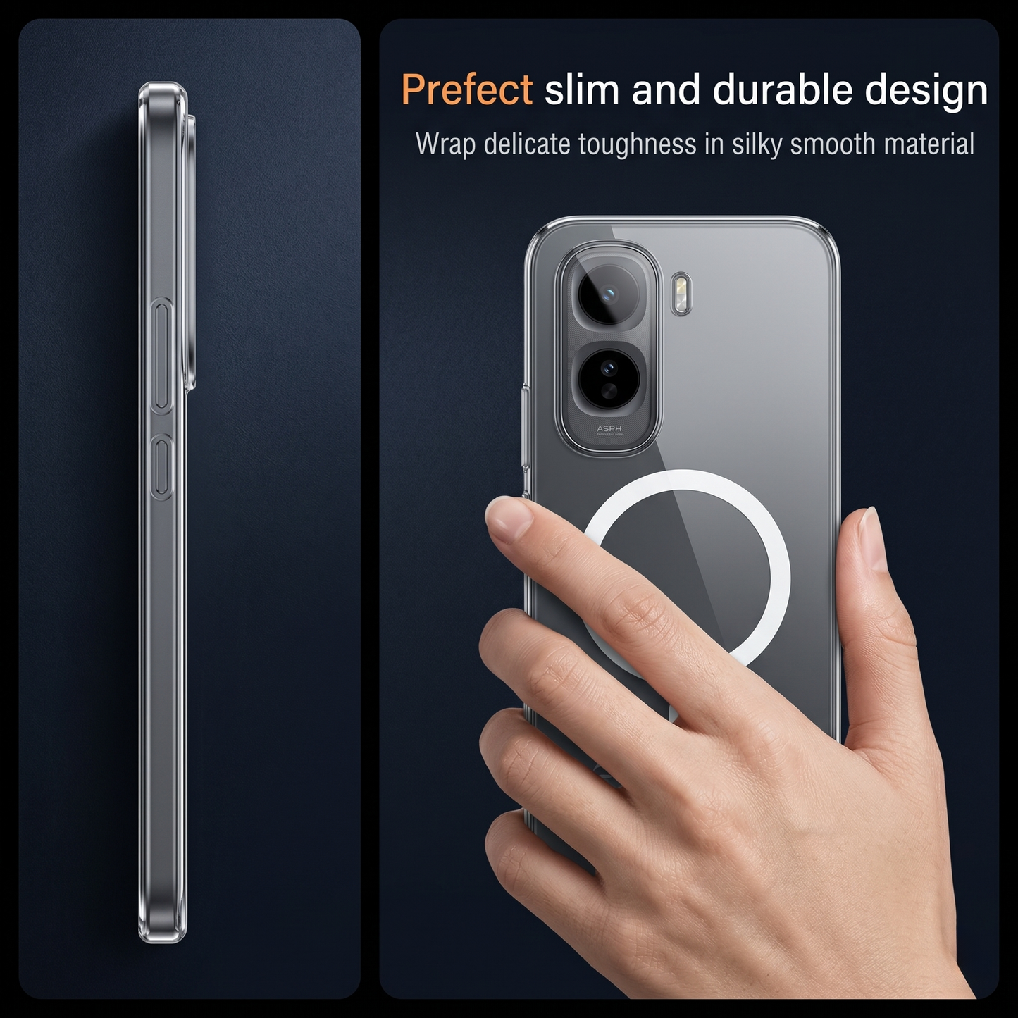 Vivo T5 Pro 5G Clear Anti-Yellow MagSafe Protective Case