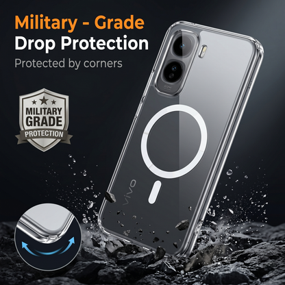 Vivo T5 Pro 5G Clear Anti-Yellow MagSafe Protective Case