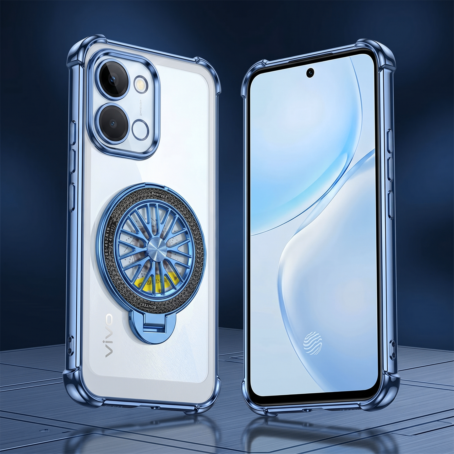 Vivo T5x 5G Premium Stress Buster Wheel Rotating Shockproof Airbags Case