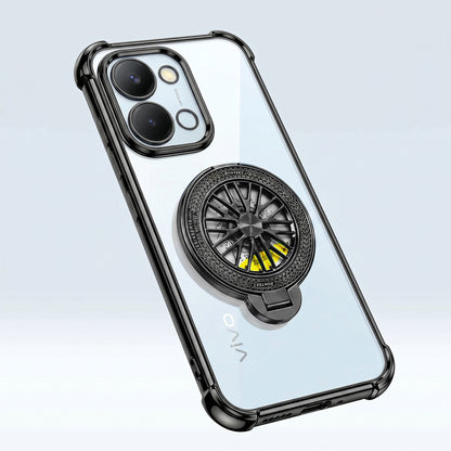 Vivo T5x 5G Premium Stress Buster Wheel Rotating Shockproof Airbags Case