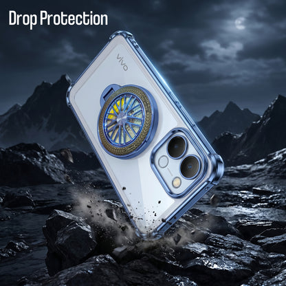 Vivo T5x 5G Premium Stress Buster Wheel Rotating Shockproof Airbags Case