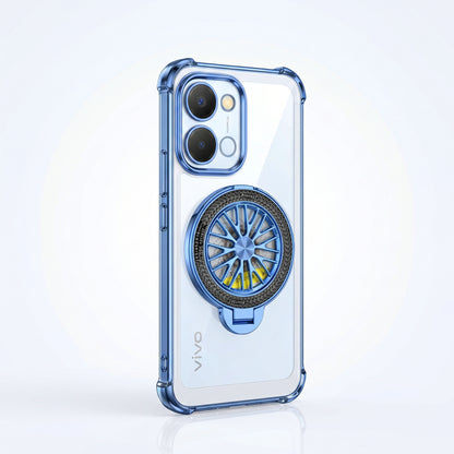 Vivo T5x 5G Premium Stress Buster Wheel Rotating Shockproof Airbags Case