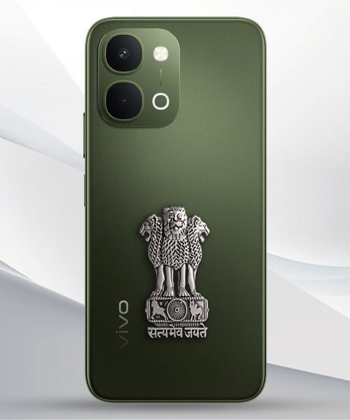 Vivo T5X 5G Compatible Satyamev Jayate 3D Metal Emblem Sticker